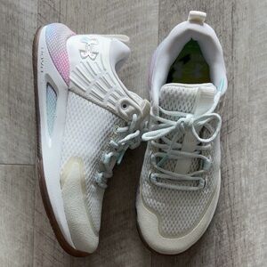 Under Armour White Sneakers with Pastel Details
